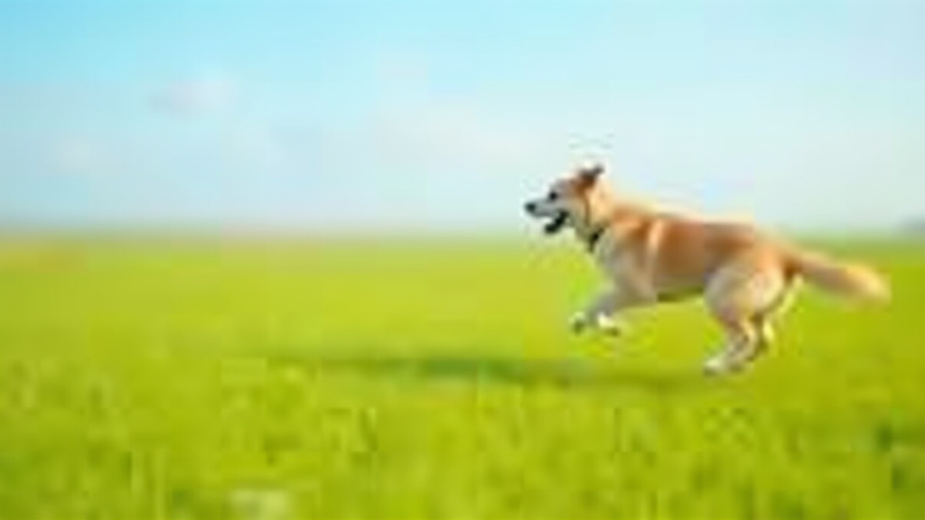 Dog Running in Field